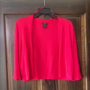 Ann Taylor Open-Front Bright Pink Women's Cardigan